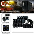 thumbnail image 2 of Dome Light On/Off Rocker Switch 5-Pin SPST OZ-USA® Laser Blue LED Truck SUV Offroad Rzr Polaris RV Marine Vessels UTV, 2 of 7