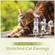 thumbnail image 2 of Pendientes de plata Silvora Aretes de gato hipoalergénicos para mujer, 2 of 8