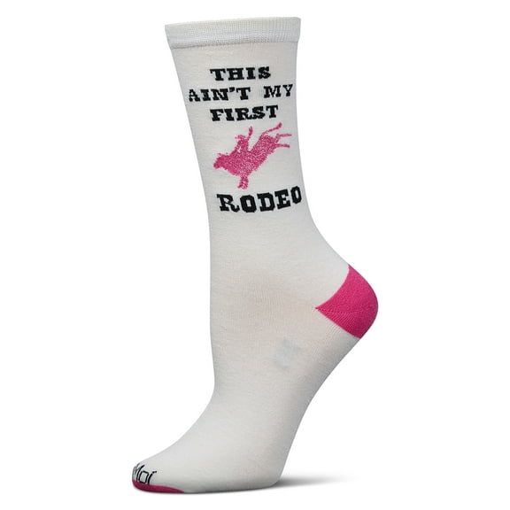 MeMoi Women's Rodeo Rayon From Bamboo Crew Socks - Womens - Female, 9-11, Marshmallow