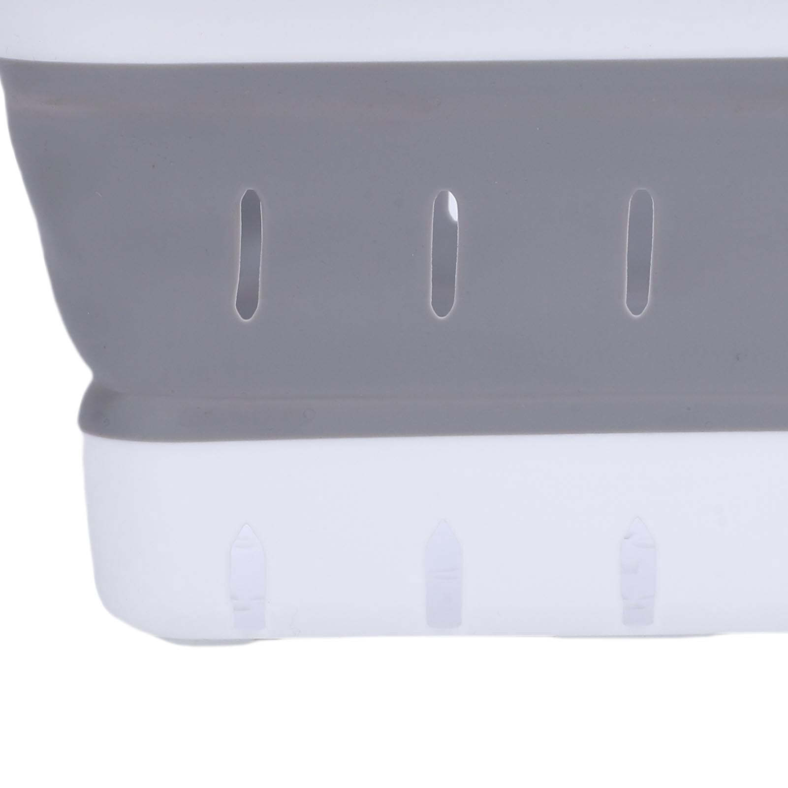 Riousery Foldable Bath Toy Storage Organizer, Hollow Quick Drain Drying Bathtub Toy Storage Basket, Versatile Bathroom Kitchen Travel Caddy Bin, Grey (5.91x7.87x11.14 inches / 15x20x28.3 cm)