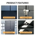thumbnail image 5 of Upgraded 8x6ft Outdoor Resin Garden Tool Shed with Floor&2 Windows,Lockable Door, 5 of 11