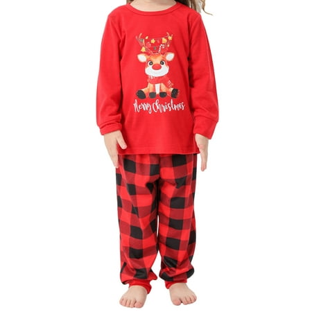 

Farrubbyine8 Christmas Matching Family Pyjamas Pjs for Men Women Kids Baby Two Piece Outfits Couple Matching Clothes