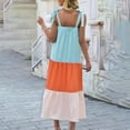 thumbnail image 4 of Pisexur Robe Sans Manches à Encolure Carrée Mode Féminine Robe Cool à Bretelles Colorblock, 4 of 5
