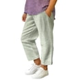 thumbnail image 2 of CPNG Girls Daily Casual Baggy Striped Pants Teen Girls Straight Soft Pants Loose Pockets Elastic Waist Pants(Light Green,7-8 Years), 2 of 5