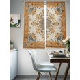 thumbnail image 4 of Burnt Orange Boho Sheer Curtains 63 Inch Length 2 Panels Set, Southwestern Ethnic Geometric Voile Window Treatment Rod Pocket Curtains Sheers Drapes for Bedroom/Living Room/Kitchen 52x"63"x2, 4 of 7