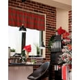 thumbnail image 4 of Curtain Valance for Windows Merry Christmas Red Green Tartan Kitchen Valances Rod Pocket Short Curtains,Winter Vintage Farm Plaid Window Treatment Panel for Living Room Bathroom Bedroom 54x18in, 4 of 7