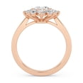 thumbnail image 3 of AFFY Halo Floral Style, 1.75 Carat (Ctw) Oval And Round Lab Created Moissanite Engagement Ring For Women In 14k Solid Rose Gold | VVS1 Quality Ring Size-9.5, 3 of 5