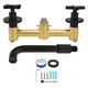 thumbnail image 1 of Grifo de pared G1/2in con doble manija y control de agua fría y caliente, grifo de lavabo negro mate, 1 of 14