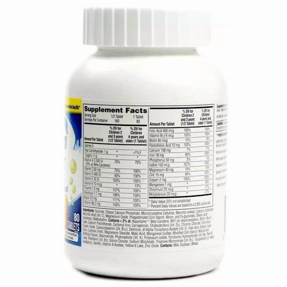 Centrum Kids Multivitamin Supplement Chewable, Fruit, 80 Count (2 Pack)