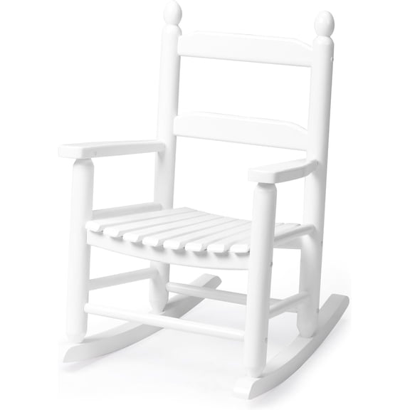 TerraOutfit Kids Rocking Chair, Design Support Ages 3-6 for Outdoor, White