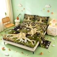 thumbnail image 2 of Homewish Boho Nature Tree Bed Sheets,Green Watercolor Ombre Full Size Sheets,4-Piece,1 Flat Sheet, 1 Fitted Sheet and 2 Pillowcases, 2 of 6