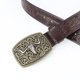 thumbnail image 2 of Western Cowboy Belt Buckle Belt BROWN 125CM brown 125cm, 2 of 5