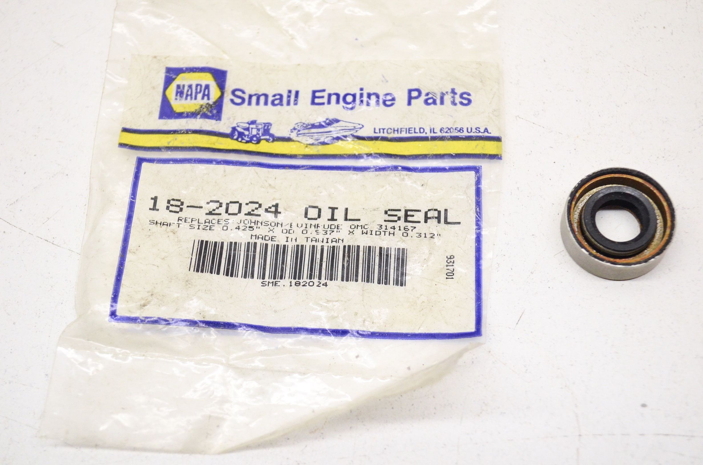 NAPA 182024, 314167 Oil Seal NOS
