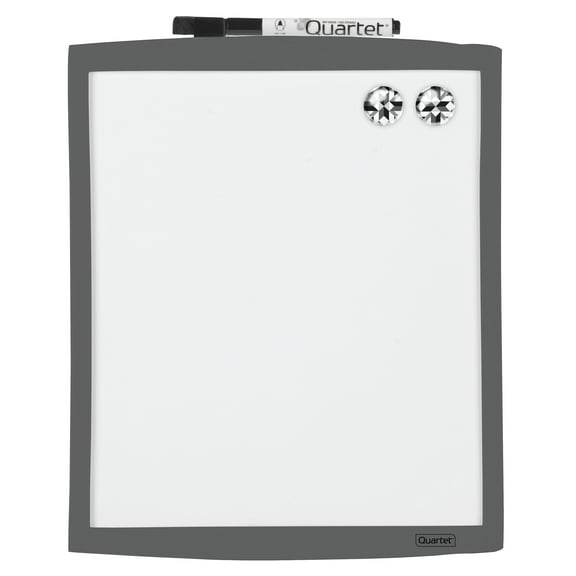 Quartet Magnetic Dry-Erase Board with Curved Frame, 9" x 11", Assorted Colors (43085)