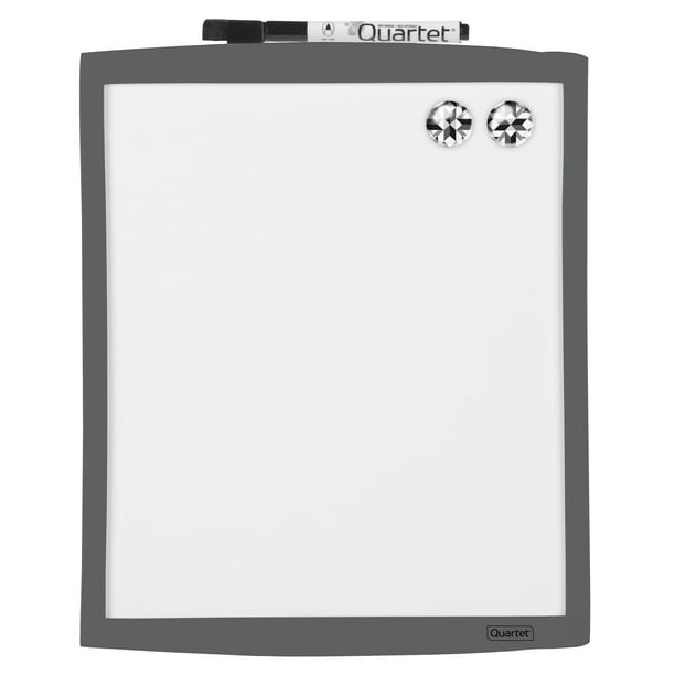 Quartet DryErase Board with Curved Frame, 9" x 11", Assorted
