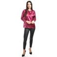 thumbnail image 4 of Blusa de satin con lazo Roman Fashion /Juvenil, 5101 (Vino) vino G, 4 of 5