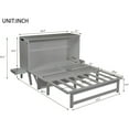 thumbnail image 2 of Queen Murphy Bed with Storage Drawer and Charging Station, USB Port, Solid Pine Cabinet Bedframe with Removable Nightstand Shelves, Chest Bed for Guest Room, Gray, 2 of 10
