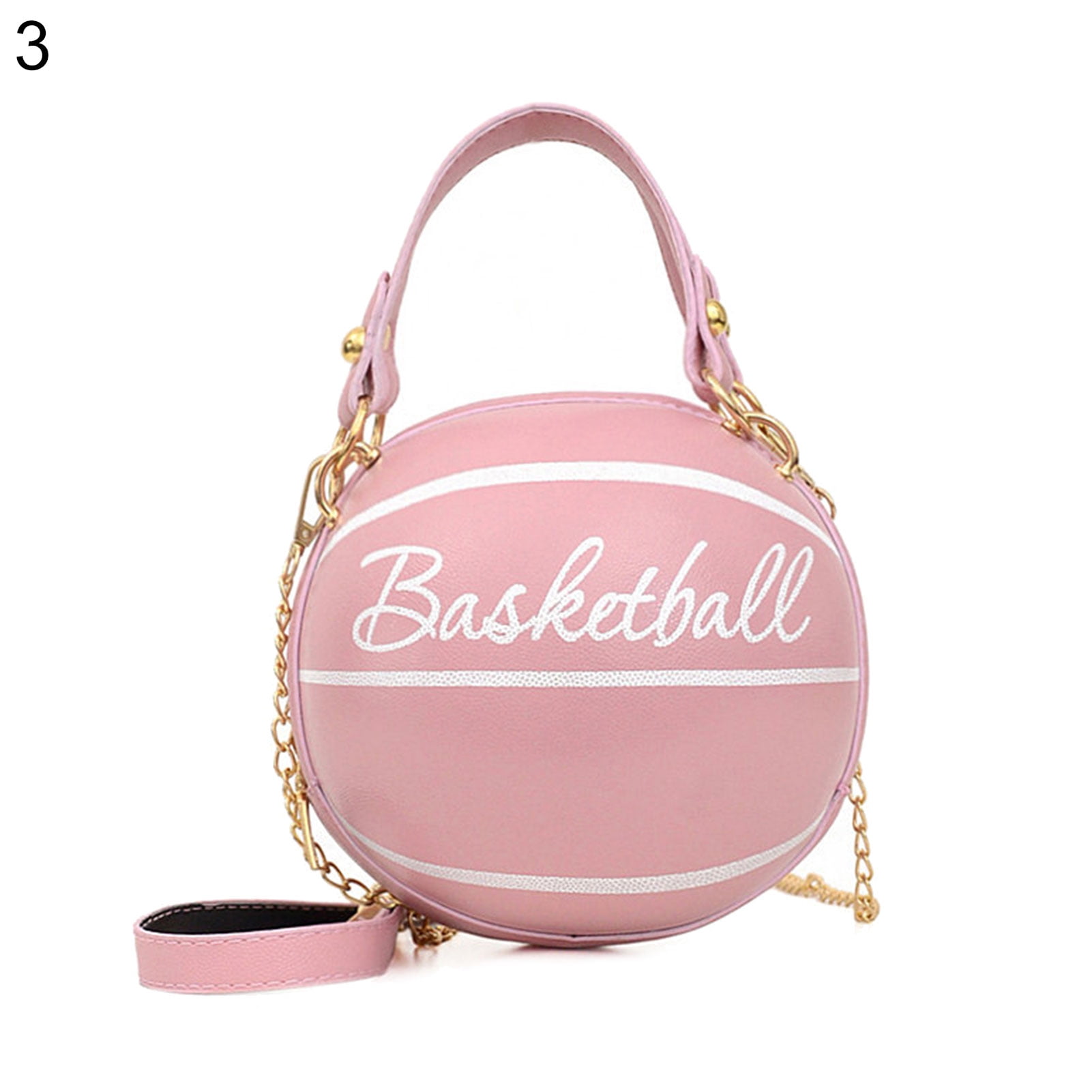 Happyhome Chic Handbag Round Football Faux Leather Crossbody Shoulder Bag - Walmart.com