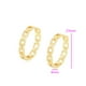 thumbnail image 2 of Modernos Aretes Arracadas Mediana Eslabones Dama Oro 18K Lam dorado Unitalla, 2 of 7