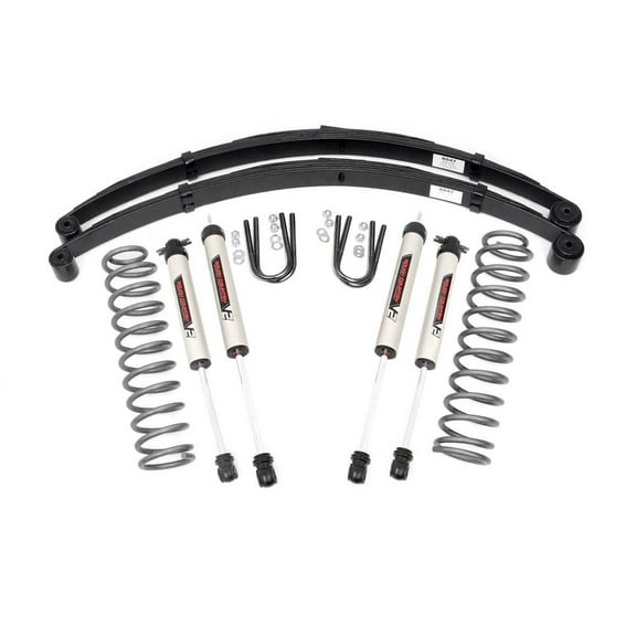 Rough Country 3" Lift Kit w/V2 Shocks for 1984-2001 Jeep Cherokee XJ - 63070