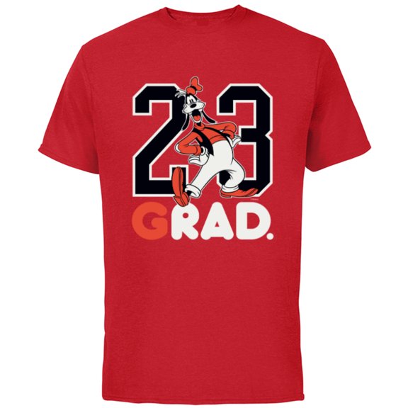 Disney Goofy Rad Grad Class of 23 Graduation 2023 - Short Sleeve Cotton T-Shirt for Adults - Customized-Red