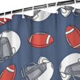 thumbnail image 3 of Blue Football Helmets and Balls Pattern Shower Curtain 84"x72" ,Bathroom Decorative Shower Curtains Set with 12 Hooks,Modern Waterproof Washable Shower Curtain, 3 of 6