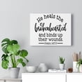 thumbnail image 5 of Scripture Walls Psalm 147:3 Heals The Brokenhearted Bible Verse Canvas Christian Wall Art Ready to Hang Unframed, 5 of 12