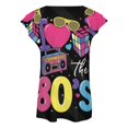 thumbnail image 5 of I Love The 80's Retro Heart Short Sleeve T Shirts Summer V Neck Tops Fashion Casual Tee Shirt, 5 of 7