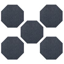 Furnish My Place Modern Plush Solid Petrol Blue Color Rug - Pets and Kids Friendly Rug, Indoor/Outdoor Mat, Area Rugs Great for Kids, Pets, Event, Living Room, Made in USA, 3' Octagon - Set of 5