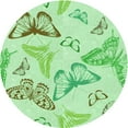 thumbnail image 1 of Ahgly Company Indoor Round Patterned Mint Green Area Rugs, 4' Round, 1 of 6