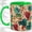 Green, variant on Grape Vine Accent Mug, 11oz Ceramic Coffee Cup for Garden Lovers
