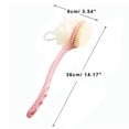 thumbnail image 4 of Shower Body Brush with Bristles and Loofah,Back Scrubber Bath Mesh Sponge with Curved 14" Long Non-Slip Handle Skin Exfoliating Massage Suitable for Men and Women (Pink), 4 of 7