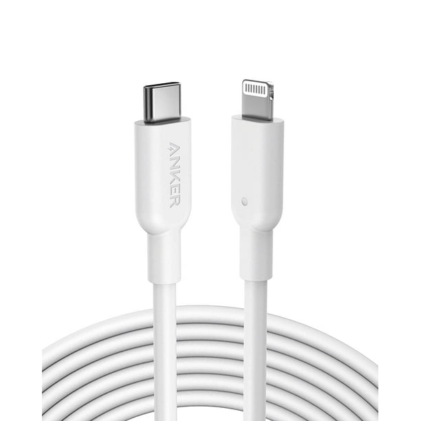 Powerline II USB C to Lightning Cable 10ft Long PD Charging, MFi Certified|White - Walmart.com
