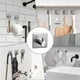 thumbnail image 3 of Juego de 5 juegos de baño plateados montados en la pared, gancho para bata, soporte para papel higiénico montado en la pared, aro para toallas, barra para toallas de 16 pulgadas, accesorios de baño, b, 3 of 5