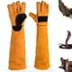 thumbnail image 2 of Guantes de manipulación de animales, guantes a prueba de mordeduras de gatos, guante multiusos a prueba de mordeduras de mascotas para gato, perro, pájaro, halcón, serpiente, 2 of 5