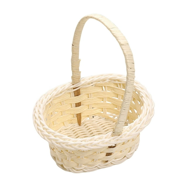 Hearth & Gear Mini Woven Small Wedding Woven Mini Picnic White With Handle Storage Tubs with Lids Small Cereal Containers Storage Home Organizers And Storage Closet Organizer Moving Storage Containers