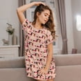 thumbnail image 3 of Disketp Love dachshund dogs for Womens Short Sleeve Sleepshirt Scoopneck Cute Nightdress Comfy Nightgown, 3 of 6