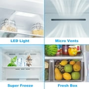 SMETA 33 inch All Refrigerator in Stainless Steel 21 Cu ft Right Door Fridge