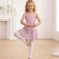 thumbnail image 4 of Busydd Dance Dresses for Girls 3-15 Years Casual Round Neck Sleeveless Girls' Dresses Solid Color Girls Clothes for Dance Gymnastics 5-6 Years, 4 of 7