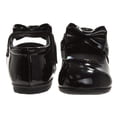 thumbnail image 2 of Josmo Baby Girls Mary Jane Flats with Bow Detail: Non, Slip Sole Wedding Flower Girls Shoes (Infants Toddler Sizes), Black Patent, 4, 2 of 6