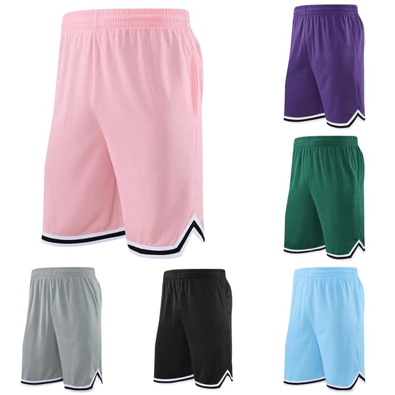 Men's Basketball Shorts 11 Inch Inseam With Zipper Pocket Mesh Sports Shorts For Gym Workout Court Star And Fitness