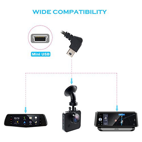 Dash Cam Hardwire Kit,Mini USB Hard Wire Kit Fuse for Dashcam 12V-24V to 5V Car Dash Camera Charger Power Cord 