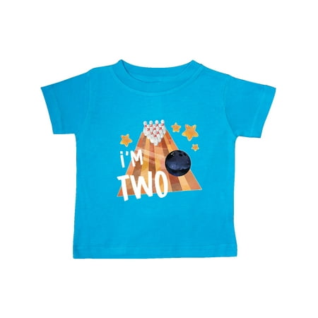 

Inktastic I m Two Bowling Ball and Pins 2nd Birthday Gift Baby Boy or Baby Girl T-Shirt