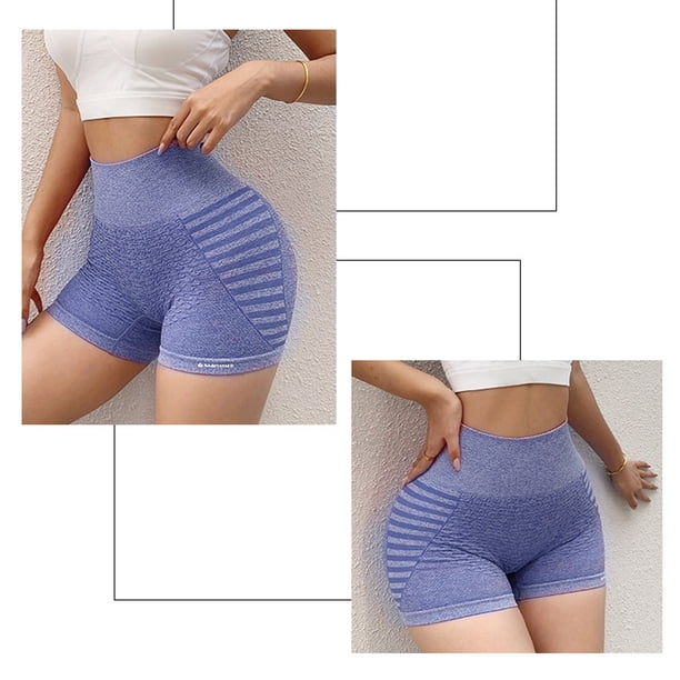 Pantalones cortos de yoga de cintura alta Fitness Leggings de elevación de cadera de mujer sexy (azul real) Ndcxsfigh Nuevos Originales