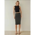 thumbnail image 3 of High Waist Bodycon Midi Skirt, 3 of 5
