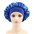 thumbnail image 2 of Satin Bonnet Silk Bonnet for Sleeping, Bonnets for Black Women Bonnet for Sleeping Large Sleep Cap, Wide Soft Band Bonnet for Curly Hair, 2 of 3