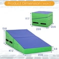 thumbnail image 2 of FDW Bllue Gymnastics Folding Incline Mat, Non-Slip Yoga，Tumbling Cheese Wedge for Home, Indoor/Outdoor, 2 of 7
