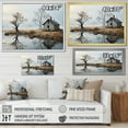 thumbnail image 4 of Designart "Grey Country beauty Misty Morning" Farmhouse Floater Framed Wall Art Print, 4 of 7