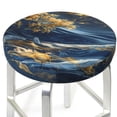 thumbnail image 3 of Hirioo Golden Fantasy Landscape for Round Bar Stool Seat Covers Washable Stool Cushion Slipcover Elastic Bar Chair Covers for 12-14 Inch Chair-13 inch, 3 of 7