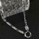 thumbnail image 3 of Collar con colgante de acero con círculo de diamante morado, 3 of 4
